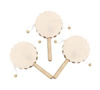 Kisangel Tambour en Bois Vierge à Peindre Lot de 3 Bricolage pour Garçon et Filles Instrument Éducatif Activité Manuelle Soi-Même
