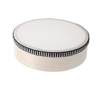Kisangel Tambourin Bois Naturel Petit Format Instrument de Percussion Orff pour Garçon Fille Éducatif Musical à Main pour Développement et Coordination