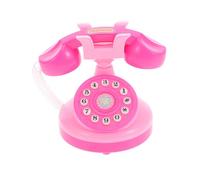 Kisangel Téléphone pour Garçon Fille Téléphone Miniature Plastique Simulateur de Communication pour Développer Les Compétences des Tout Petits Anniversaire Rose sans Piles