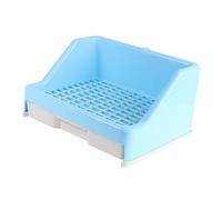 Kisangel Toilette pour Lapin avec Tiroir Anti-basculement Espace pour Lapins Adultes Et Cochons Facile à Nettoyer Et Installer