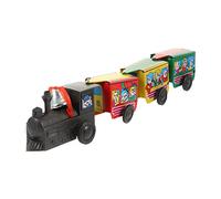 Kisangel Train à Remonter Vintage avec Trois Wagons Jouet Interactif pour Garçon Fille Décoration De Bureau Et Jouet Éducatif