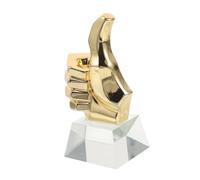 Kisangel Trophée Garçon et Filles en Cristal et Métal - Mini Coupe Récompense Forme Pouce Levé - Prix Scolaire et Compétition Jeunesse - Trophée Commémoratif Polyvalent pour Événements