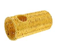 Kisangel Tunnel Herbe pour Hamster Maison Paille Nature's Hideaway avec Entrée Ouverte Tunnel et Tube pour Petits Animaux Rats Furets Chinchillas