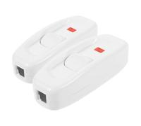 Kisangel Variateur pour Lampe de Chevet et Éclairage Mural 2 Pièces Interrupteur à Bouton-Poussoir Rétro avec Voyant LED 250V 10A Commande Marche/Arrêt Remplacement d'Interrupteur en Ligne