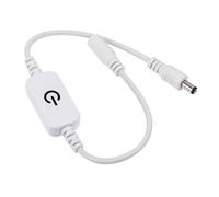 Kisangel Variateur Tactile pour Lampe LED Interrupteur Blanc pour Bande Lumineuse Jusqu’à Contrôle de Luminosité Simple et Économie d’Énergie Adapté Chambre et Salon