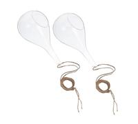 Kisangel Vase Hydroponique en Suspendu 2Pcs Jardin Intérieur Contenant à Fleurs Transparent Décoration Murale et Solide
