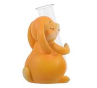 Kisangel Vase Verre Tube Hydroponique Décoratif Moderne Lapin Vase de Bureau Polyvalent pour Fleurs et Petites Plantes Décoration Maison et Jardin