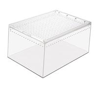 Kisangel Vitrine pour Reptiles avec Évents Étanches pour Escargots Araignées Et Reptiles 25 X 15 X 15 Cm