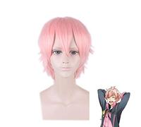 KISARAGI KOI Cosplay perruque fête universelle courte rose cheveux synthétiques pour hommes Anime l'animation tsukiuta perruques + bonnet de perruque KISARAGI KOI perruque PL-002-45