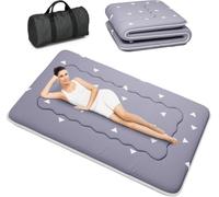 Kiseely Matelas futon Portable Pliable, Tatami Pliable Japonais, Matelas de Couchage Portable pour dortoir avec Sac et Sangle, Matelas de Sol Camping Enroulable (Gris HY1, 150X200cm)