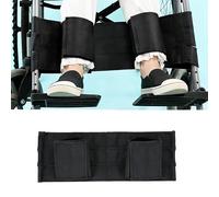 KISHACZ Ceinture pour jambes de fauteuil roulant pour Invacare Mirage, ceinture de soutien pour mollets et pieds, sangle de mollet pour fauteuil roulant, A Noir