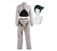Kishibe Rohan Costume de cosplay Anime JJBA Uniforme Tenue de cosplay Ensemble complet pour uniforme habillé pour Halloween, carnaval, fête