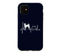Kishu Dog Heartbeat EKG Line Funny Dogs My Cardio Coque pour iPhone 11