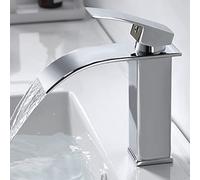 kisimixer Robinet Lavabo, Mitigeur Lavabo Cascade Inox 304 Bec 115mm Chromé