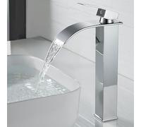 kisimixer Robinet Lavabo, Mitigeur Lavabo Haut Cascade Inox 304 Bec 232mm