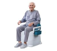 kiskick Commodes de chevet, toilettes de chevet, chaise percée, support de 150 kg, pot pour adultes avec accoudoir amovible, convient aux personnes handicapées, aux personnes âgées et autres