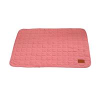kiskick Coussin matelassé doux pour animal domestique - Dessous antidérapant rectangulaire - Pour l'été - Taille L - M - Pour chien, chiot, chat, chaton - Rose - Taille S