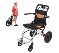 kiskick Fauteuils roulants pour adultes, fauteuil roulant pliable léger, chaise de transport portable de 40 cm de large, avec freins à main et roues de 25,4 cm, capacité de charge de 99,8 kg, avec