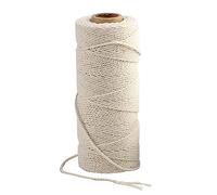 kiskick Fil à Coudre, Fil de Coton Bricolage matériau Naturel Fil à Couper Doux au Toucher, Cordons de Fil ciré pour Couture à la Main en Cuir pour Machine à Coudre et Couture à la Main 2 mm