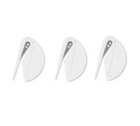 kiskick Ouvre-Lettre Coupe-courrier Polyvalent avec Lame tranchante, Outil de Coupe de Papier pour Rouleau Kraft, Emballage de Scrapbooking, Paquet de noël Blanc 3 pièces