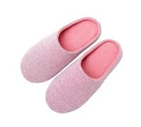 kiskick Pantoufles à semelle absorbant le bruit Pantoufles d'hiver confortables Unisexe Pantoufles pour couple de chaleur Confort Léger Chaussons doux, Rouge, 35/36 EU