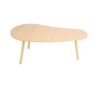 kiskick Petite table basse pour petit espace, table basse, table basse de salon minimaliste en forme de mangue, bureau de sol pour s'asseoir sur le sol, tables basses avec pieds en bois massif