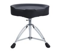 kiskick Siège de batterie robuste, siège de batterie pivotant, réglable, rembourré, siège de tambour réglable en hauteur, chaise de batteur pour adultes avec pieds antidérapants Noir