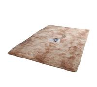 kiskick Tapis de chambre à coucher pour enfants, zone de teinture par nouage, super doux, moelleux, longue peluche, moderne, antidérapant, lavable en machine, sol de salon Bronzage léger