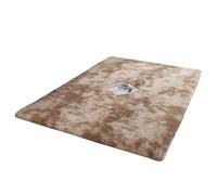 kiskick Tapis de chambre à coucher pour enfants, zone de teinture par nouage, super doux, moelleux, longue peluche, moderne, antidérapant, lavable en machine, sol de salon chameau