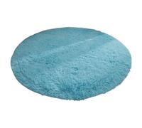 kiskick Tapis de Chambre d'enfant Tapis pour Enfants Super Doux de Luxe Rond Zone Moelleuse Fond antidérapant Confortable en Peluche 80 cm Couleur Unie Chambre Bleu Ciel 80 cm