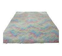 kiskick Tapis Long et confortable en peluche, teinture par nouage, étoile moderne, doux, moelleux, antidérapant, lavable en Machine, salon, chambre à coucher, sol Shaggy pour enfants Multicolore