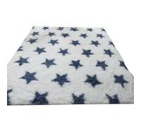 kiskick Tapis Super doux pour chambre d'enfants, longue peluche, zone de teinture, étoile moderne, moelleux, antidérapant, lavable en Machine, sol Shaggy pour salon Bleu blanc
