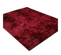 kiskick Tapis Super doux pour chambre d'enfants, longue peluche, zone de teinture, étoile moderne, moelleux, antidérapant, lavable en Machine, sol Shaggy pour salon Vin rouge