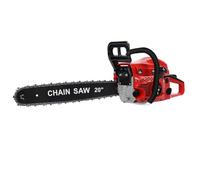 kiskick Tronçonneuse professionnelle à essence à 2 temps 58 CC - 50,8 cm - Sans fil - Pour couper du bois - Pour l'extérieur, la maison, la ferme, le jardin - Rouge