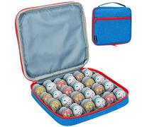 KISLANE Étui de rangement compatible avec 24 figurines Bakugan, BakuCores, étui compatible avec 24 figurines Bakugan avec poche zippée pour accessoires Bakugan, sac uniquement (bleu)