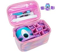 KISLANE Étui de transport compatible avec les tampons à ongles Cool Maker, étui de rangement étanche pour recharges de tampons à ongles GO Glam, organisateur d'accessoires de tampons à ongles pour enfants (rose brillant)