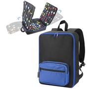 KISLANE Étui de Transport Portable adapté pour Les Voitures Voitures Jouets ou boîtes d'allumettes, Polyvalent pour 108 Voitures Jouets, Sac de Rangement Robuste à 4 Pages avec Poche Avant (étui