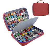 KISLANE Étui de transport pour 48 voitures jouets, boîte de rangement pour 48 voitures jouets (sac uniquement (rouge)