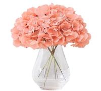 KISLOHUM Lot de 10 Fleurs d'hortensia artificielles en Soie pour centres de Table de Mariage, Bouquets, décoration Florale avec tiges.