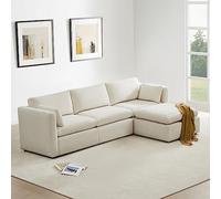 Kislot Ensemble de canapés en tissu modulaire surdimensionné, certifié FSC, extra large, en forme de L, chaise réversible, canapé modulaire de 30 cm de large, canapé modulaire de 4 sièges avec ottoman