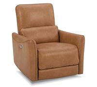 Kislot FSC Certified Upholstered Faux Leather Living Room Reclining Sofa Chair with Lumbar Support, Brown, Ergonomic