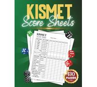 Kismet Score Sheets: 130-Page, Large-Print, 8.5 x 11-Inch Kismet Scoring Pages with Space to Track 6 Games Per Page