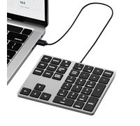 Kisnt Pavé numérique filaire USB-C fin de type C 34 touches - Clavier numérique portable 10 touches USB pour ordinateur portable, Apple Mac, iMac, MacBook Pro/Air, PC Windows