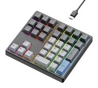Kisnt Pavé numérique mécanique personnalisé, QMK/VIA programmable, 34 touches remplaçable à chaud, pavé numérique USB avec touches PBT rétroéclairé RVB pour ordinateur portable, MacBook, ordinateur de