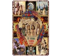 kisoyo Impression murale amérindienne « The Original Foundding Fathers » - Plaque décorative en aluminium pour salon, maison, chambre à coucher - 30,5 x 40,6 cm