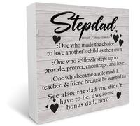 kisoyo Panneau en bois avec inscription « Step Dad You Didn't Have to Be », décoration de bureau de 17,8 x 17,8 cm, plaque en bois pour beau-père héros, fête des pères pour bonus, beau-père