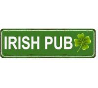 kisoyo Plaque en métal pour décoration de pub irlandais Patrick - Design vintage pour la Saint Patrick - Décoration d'intérieur irlandaise - Cadeau de bar - 40,6 x 10,2 cm