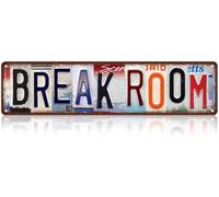 kisoyo Plaque en métal vintage pour salle de pause - Décoration murale - 10,2 x 40,6 cm