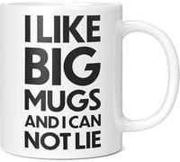 kisoyo Tasse géante avec inscription « I Like Big Mugs and I Cannot Lie Giant », tasse à thé extra large - Tasse à café en céramique, cadeau pour homme ou femme, tasse extra large et géante