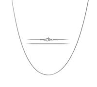 KISPER Collier chaîne en or blanc 24 carats - Bijou fin et délicat en acier inoxydable plaqué or blanc pour homme et femme avec fermoir mousqueton, 30", Acier inoxydable, Pas de pierre précieuse